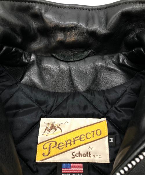 Schott（ショット）Schott (ショット) PERFECTOレザージャケット ブラック サイズ:Mの古着・服飾アイテム