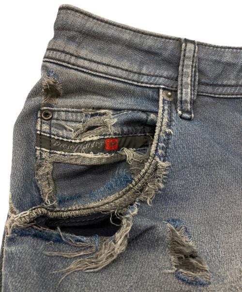DIESEL（ディーゼル）DIESEL (ディーゼル) ダメージ加工ジョグジーンズ インディゴ サイズ:32の古着・服飾アイテム