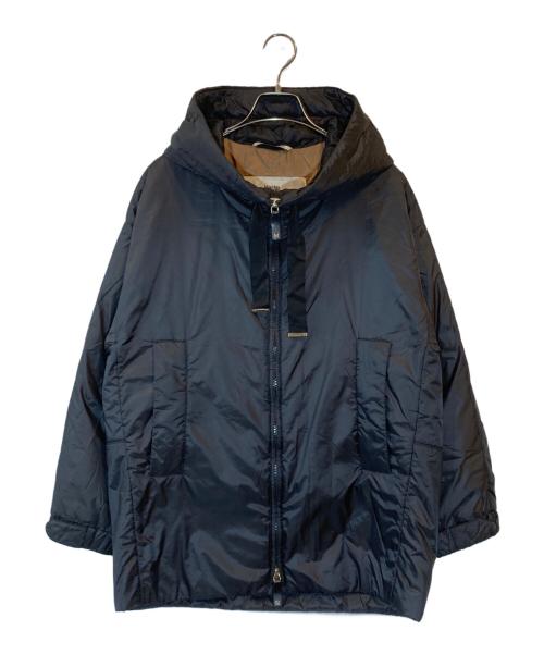 MaxMara（マックスマーラ）MaxMara (マックスマーラ) ドローストリング フーデッド ジャケット ブラック サイズ:３６の古着・服飾アイテム