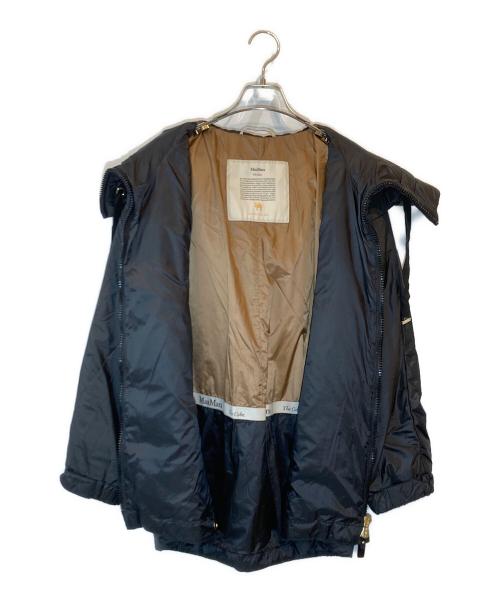 MaxMara（マックスマーラ）MaxMara (マックスマーラ) ドローストリング フーデッド ジャケット ブラック サイズ:３６の古着・服飾アイテム