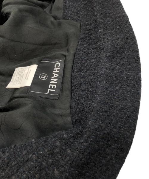 CHANEL（シャネル）CHANEL (シャネル) 1Bツイード七分袖 テーラードジャケット ブラック サイズ:SIZE 40の古着・服飾アイテム