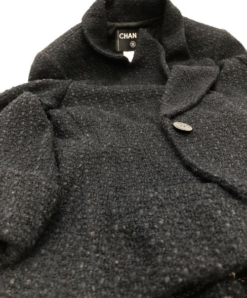 CHANEL（シャネル）CHANEL (シャネル) 1Bツイード七分袖 テーラードジャケット ブラック サイズ:SIZE 40の古着・服飾アイテム