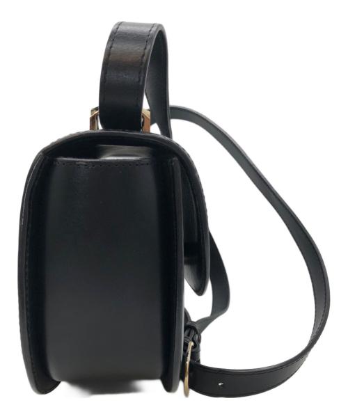 A.P.C.（アーペーセー）A.P.C. (アーペーセー) レザーショルダーバッグ ブラックの古着・服飾アイテム