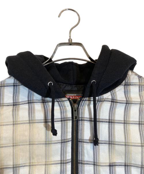 SUPREME（シュプリーム）SUPREME (シュプリーム) Dickies (ディッキーズ) PlaidHoodedZip Up Shirt ベージュ サイズ:SIZE Lの古着・服飾アイテム