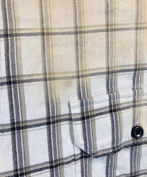 SUPREME（シュプリーム）SUPREME (シュプリーム) Dickies (ディッキーズ) PlaidHoodedZip Up Shirt ベージュ サイズ:SIZE Lの古着・服飾アイテム