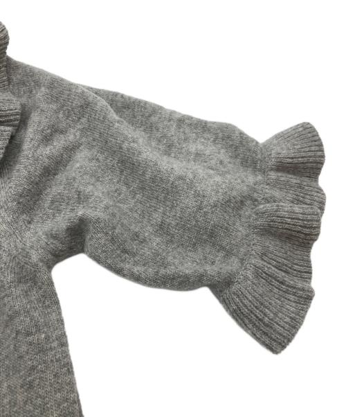 Christian Dior（クリスチャン ディオール）Christian Dior (クリスチャン ディオール) カシミア混フリルニットワンピース グレー サイズ:IT 44の古着・服飾アイテム