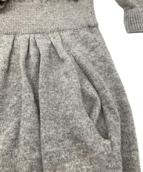 Christian Dior（クリスチャン ディオール）Christian Dior (クリスチャン ディオール) カシミア混フリルニットワンピース グレー サイズ:IT 44の古着・服飾アイテム