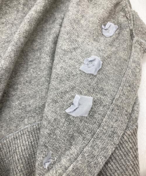 Christian Dior（クリスチャン ディオール）Christian Dior (クリスチャン ディオール) カシミア混フリルニットワンピース グレー サイズ:IT 44の古着・服飾アイテム