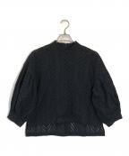 CLANEクラネ）の古着「カットエンブロイダリートップ」｜ブラック