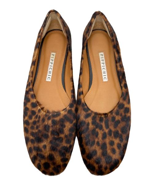 Pippichic（ピッピシック）Pippichic (ピッピシック) レオパード柄スリッポン ブラウン サイズ:SIZE 35 1/2の古着・服飾アイテム