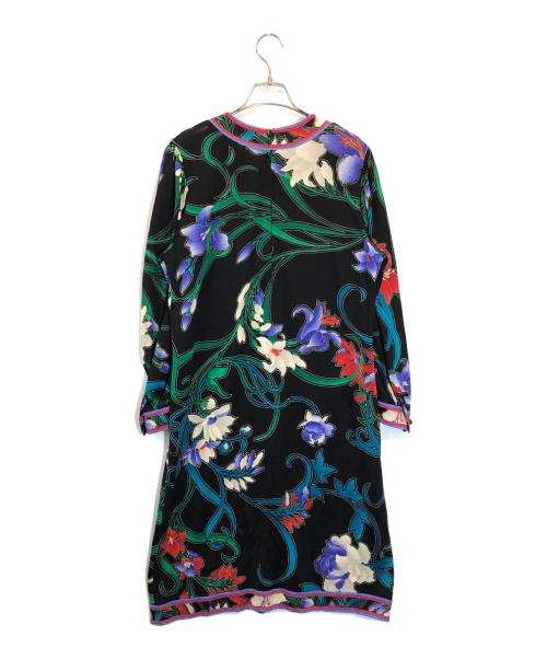 LEONARD（レオナール）LEONARD (レオナール) 花柄ワンピース ブラック サイズ:SIZE Lの古着・服飾アイテム