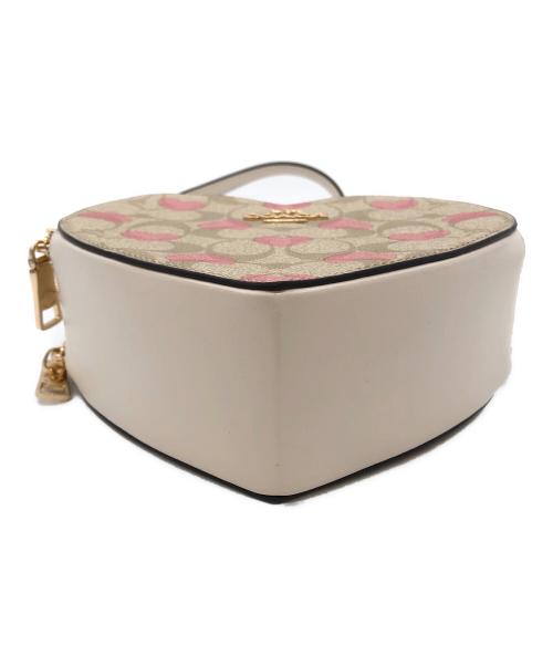 COACH（コーチ）COACH (コーチ) ハート型ショルダーバッグ ピンクの古着・服飾アイテム