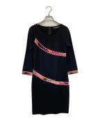 LEONARDレオナール）の古着「ウールワンピース」｜ブラック