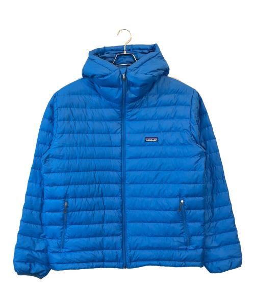 Patagonia（パタゴニア）Patagonia (パタゴニア) ダウンセーターフルジップフーディー ブルー サイズ:Lの古着・服飾アイテム