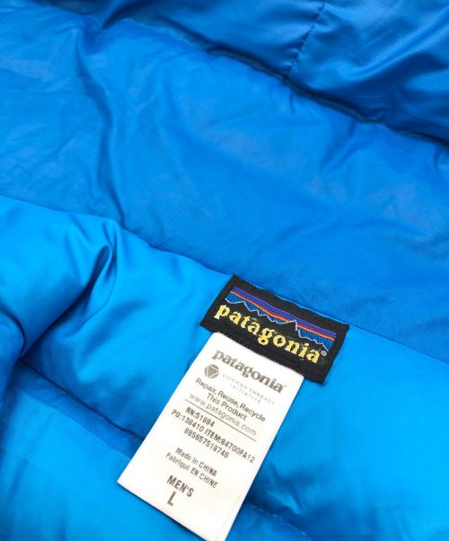 Patagonia（パタゴニア）Patagonia (パタゴニア) ダウンセーターフルジップフーディー ブルー サイズ:Lの古着・服飾アイテム