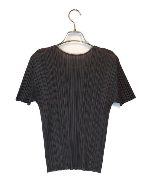 PLEATS PLEASE（プリーツプリーズ）PLEATS PLEASE (プリーツプリーズ) 半袖プリーツカットソー ブラウン サイズ:SIZE 3の古着・服飾アイテム