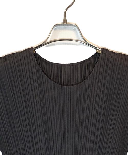 PLEATS PLEASE（プリーツプリーズ）PLEATS PLEASE (プリーツプリーズ) 半袖プリーツカットソー ブラウン サイズ:SIZE 3の古着・服飾アイテム