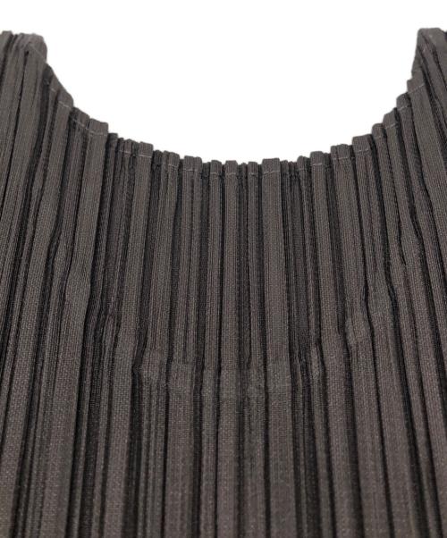 PLEATS PLEASE（プリーツプリーズ）PLEATS PLEASE (プリーツプリーズ) 半袖プリーツカットソー ブラウン サイズ:SIZE 3の古着・服飾アイテム