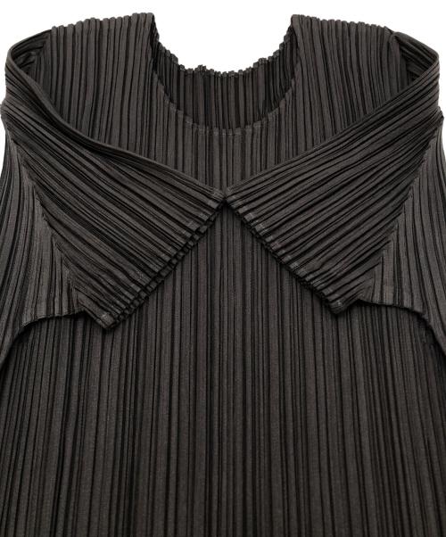 PLEATS PLEASE（プリーツプリーズ）PLEATS PLEASE (プリーツプリーズ) 半袖プリーツカットソー ブラウン サイズ:SIZE 3の古着・服飾アイテム