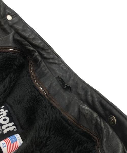 Schott（ショット）Schott (ショット) ライナー付シングルライダースジャケット ブラック サイズ:42の古着・服飾アイテム