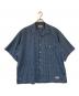 SEDAN ALL-PURPOSE（セダンオールパーパス）の古着「ドビーチェックオープンカラーショートシャツ」｜ブルー