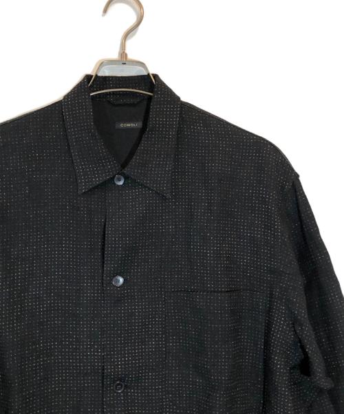 COMOLI（コモリ）COMOLI (コモリ) リネンドットシャツジャケット ブラック サイズ:SIZE 1の古着・服飾アイテム