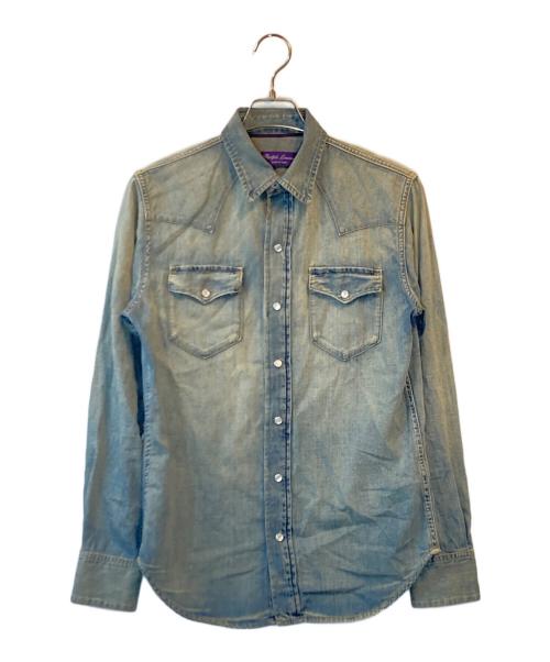 RALPH LAUREN Purple Label（ラルフ ローレン パープル レーベル）RALPH LAUREN PURPLE LABEL (ラルフ ローレン パープル レーベル) デニムシャツ インディゴ サイズ:SIZE Sの古着・服飾アイテム