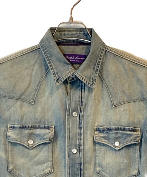RALPH LAUREN Purple Label（ラルフ ローレン パープル レーベル）RALPH LAUREN PURPLE LABEL (ラルフ ローレン パープル レーベル) デニムシャツ インディゴ サイズ:SIZE Sの古着・服飾アイテム