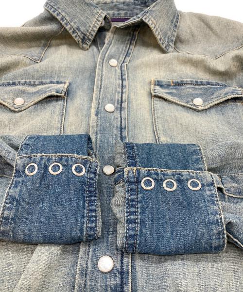 RALPH LAUREN Purple Label（ラルフ ローレン パープル レーベル）RALPH LAUREN PURPLE LABEL (ラルフ ローレン パープル レーベル) デニムシャツ インディゴ サイズ:SIZE Sの古着・服飾アイテム
