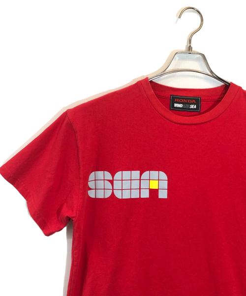 HONDA（ホンダ）HONDA (ホンダ) WIND AND SEA (ウィンダンシー) Tシャツ レッド サイズ:SIZE Lの古着・服飾アイテム