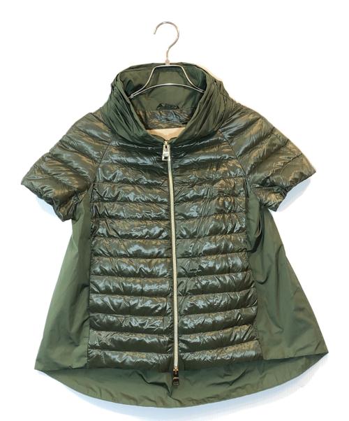 HERNO（ヘルノ）HERNO (ヘルノ) ショートスリーブダウンジャケット グリーン サイズ:40の古着・服飾アイテム