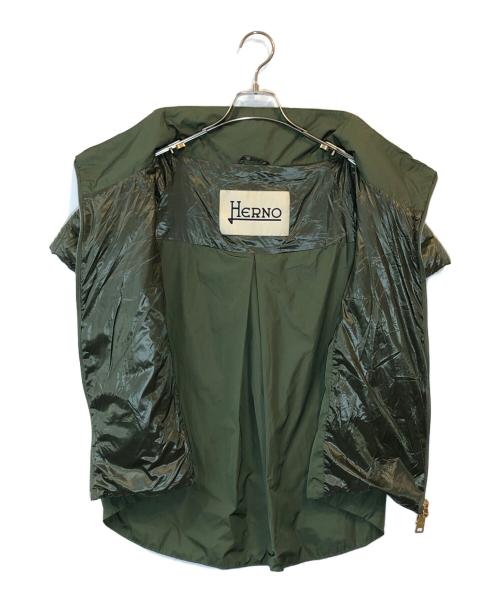 HERNO（ヘルノ）HERNO (ヘルノ) ショートスリーブダウンジャケット グリーン サイズ:40の古着・服飾アイテム