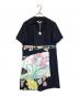 LEONARD（レオナール）の古着「花柄ワンピース」｜ネイビー