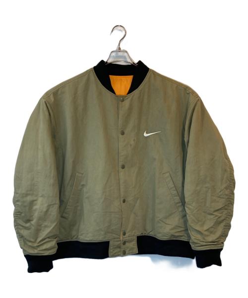 NIKE（ナイキ）NIKE (ナイキ) stussy (ステューシー) Reversible Varsity Jacket オリーブ サイズ:XXLの古着・服飾アイテム