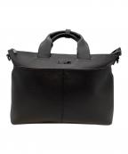 BURBERRY BLACK LABELバーバリーブラックレーベル）の古着「レザービジネスバッグ」｜ブラック