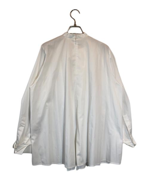 ENFOLD（エンフォルド）ENFOLD (エンフォルド) T/Cブロード プリーツPO/プルオーバー ホワイト サイズ:SIZE 38の古着・服飾アイテム