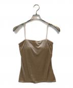BACCAバッカ）の古着「inner piece ベロアジャージー カップインキャミソール」｜ベージュ