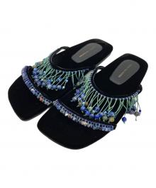 DRIES VAN NOTEN（ドリスヴァンノッテン）の古着「フラットビーズサンダル」｜ブラック