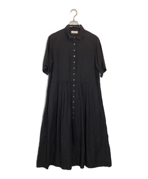 SOIL（ソイル）SOIL (ソイル) リネンシャツワンピース ブラック サイズ:SIZE Sの古着・服飾アイテム