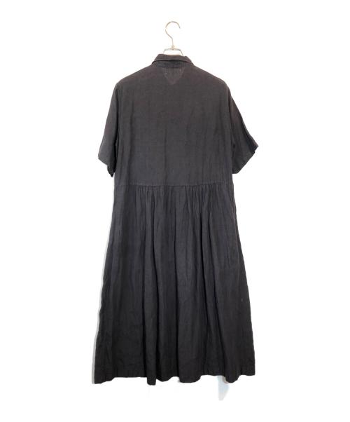 SOIL（ソイル）SOIL (ソイル) リネンシャツワンピース ブラック サイズ:SIZE Sの古着・服飾アイテム
