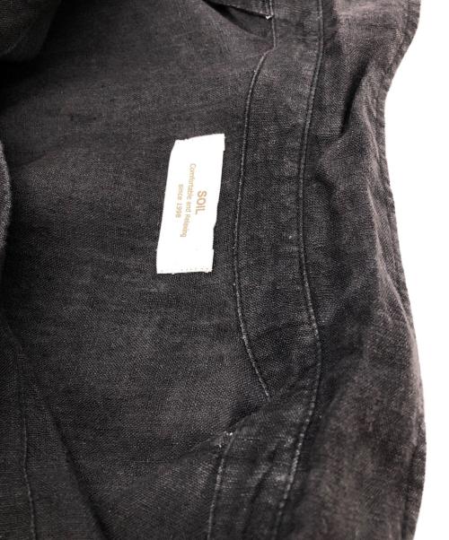 SOIL（ソイル）SOIL (ソイル) リネンシャツワンピース ブラック サイズ:SIZE Sの古着・服飾アイテム