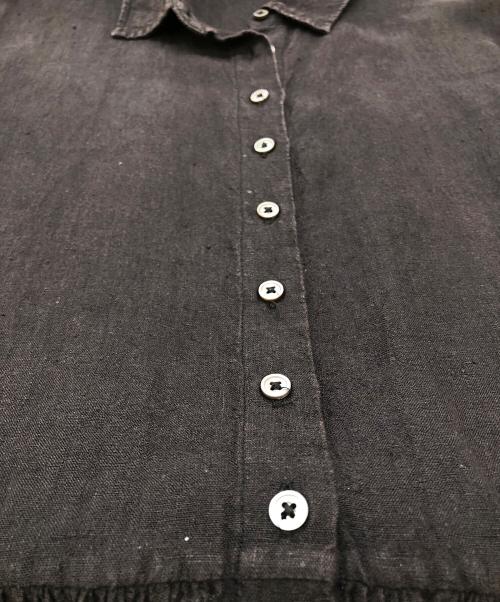 SOIL（ソイル）SOIL (ソイル) リネンシャツワンピース ブラック サイズ:SIZE Sの古着・服飾アイテム