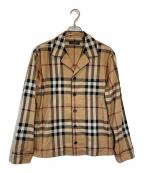 BURBERRY LONDON ENLGLANDバーバリーロンドン）の古着「ノヴァチェックオープンカラーシャツ」｜ベージュ