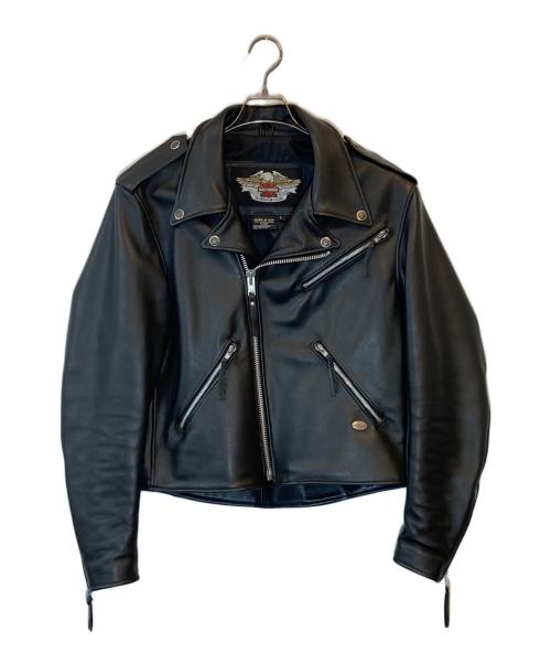 HARLEY-DAVIDSON（ハーレーダビッドソン）HARLEY-DAVIDSON (ハーレーダビッドソン) ライダースジャケット ブラック サイズ:Lの古着・服飾アイテム