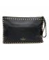 VALENTINO（ヴァレンティノ）の古着「ロックスタッズクラッチバッグ」｜ブラック