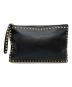 VALENTINO (ヴァレンティノ) ロックスタッズクラッチバッグ ブラック：20000円