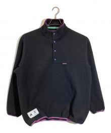 DESCENTE（デサント）の古着「HUMMING FLEECE PULL OVER」｜ブラック×パープル