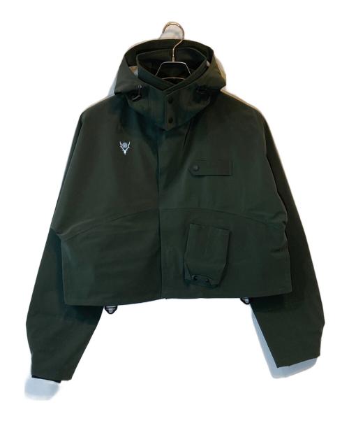 South2 West8（サウスツー ウエストエイト）South2 West8 (サウスツー ウエストエイト) ショート丈ナイロンジャケット グリーン サイズ:Mの古着・服飾アイテム