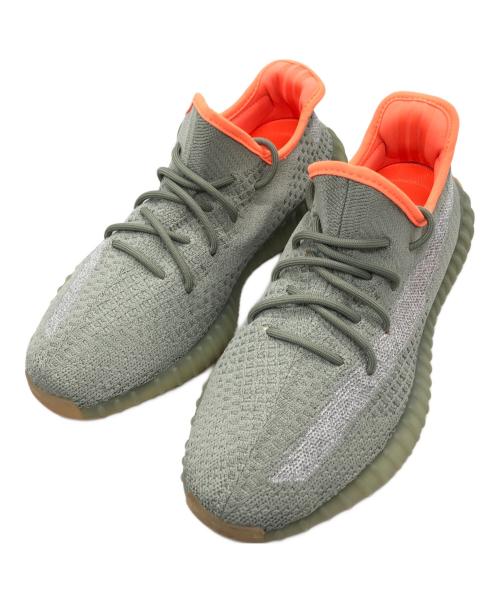 adidas（アディダス）adidas (アディダス) YEEZY BOOST 350 V2 グレー×オレンジ サイズ:27ｃｍの古着・服飾アイテム