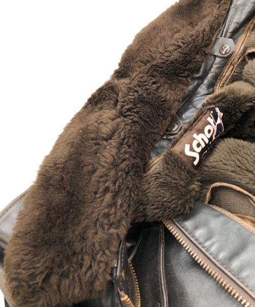 Schott（ショット）Schott (ショット) type G-1 レザー フライト ジャケット ブラウン サイズ:SIZE 42の古着・服飾アイテム